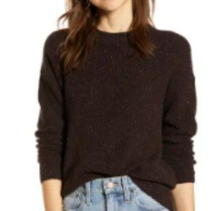 Something Navy Flecked Crewneck Sweater (Nordstrom Exclusive)